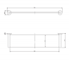 OMNIRES Półka szklana MODERN PROJECT grafit MP60930GR