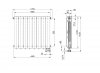 ARMATURA KRAKÓW KFA Grzejnik aluminiowy ADR500/D/8 z dolnym prawym zasilaniem kątowym 763-081-44