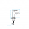 KUCHINOX - Bateria umywalkowa CENTO stojąca z korkiem  BKC_022D