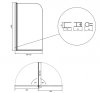 CERSANIT - Parawan nawannowy EASY NEW jednoelementowy 140x70cm Złoty  S1037-002