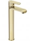 REA - Bateria umywalkowa BLOOM Gold Złota Wysoka