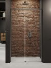 NEW TRENDY Drzwi wnękowe PRIME GUNMETAL BRUSHED 1D P 100x200 szkło czyste 6mm Active Shield 2.0 D-0886A