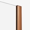 NEW TRENDY Kabina prysznicowa SMART COPPER BRUSHED 1D prostokątna U 110x120x200 szkło czyste 8mm Active Shield 2.0 EXK-7676