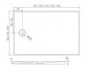 NEW TRENDY Brodzik prostokątny 120x100x3,5 konglomerat NEX SHADE beżowy struktura B-0494
