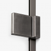 NEW TRENDY Kabina prysznicowa walk in Avexa Gunmetal Brushed jednoelementowa, z wieszakiem. Szkło 8 mm 120x200 EXK-7127