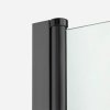 NEW TRENDY Drzwi wnękowe prysznicowe podwójne otwierane NEW SOLEO BLACK 150x195 D-0249A