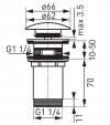 FERRO - Zawór spustowy ROTONDO Click-Clack G5/4  S285G