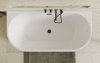 BESCO Wanna wolnostojąca Vica New B&W 170 + klik-klak chrom z przelewem slim #WAS-17VNB