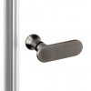 NEW TRENDY Kabina prysznicowa NEW SOLEO GUNMETAL BRUSHED 2D prostokątna U 80x90x195 szkło czyste 6mm Active Shield - wahadłowe K-2178