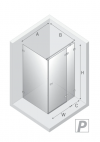NEW TRENDY Kabina prysznicowa 80x100x200 Avexa Gunmetal Brushed pojedyncze drzwi EXK-3321/EXK-3351