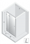 NEW TRENDY Drzwi wnękowe 120x200 Avexa Gunmetal Brushed EXK-3251/EXK-3252
