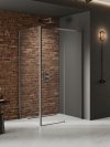 NEW TRENDY Kabina prysznicowa PRIME GUNMETAL BRUSHED 1D prostokątna L 110x100x200 szkło czyste 6mm Active Shield 2.0 D-0887A/D-0355B
