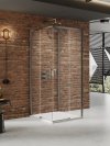 NEW TRENDY Kabina prysznicowa PRIME GUNMETAL BRUSHED 2D prostokątna przyścienna P 70x90x200 szkło czyste 6mm Active Shield 2.0 K-4971