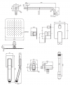 OMNIRES System prysznicowy podtynkowy PARMA nikiel SYSPM21IN