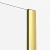 NEW TRENDY Kabina prysznicowa SMART LIGHT GOLD 1D kwadratowa U 100x100x200 szkło czyste 8mm Active Shield 2.0 - UCHWYT RELING EXK-6694