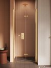 NEW TRENDY Drzwi wnękowe New Soleo Gold Brushed, pojedyncze, składane 120x195 D-0757A/D-0758A