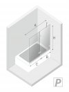 NEW TRENDY Parawan nawannowy AVEXA WHITE 130x150 EXK-2978/EXK-2979