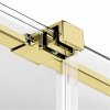 NEW TRENDY Kabina prysznicowa SMART LIGHT GOLD 1D kwadratowa U 100x100x200 szkło czyste 8mm Active Shield 2.0 - UCHWYT RELING EXK-6694