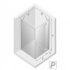 NEW TRENDY - Kabina prostokątna New Renoma BLACK 120x100x195  D-0208A/D-0112B  PRAWA