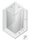 NEW TRENDY Kabina prysznicowa drzwi pojedyncze uchylne REFLEXA BLACK 100x90x200 POLSKA PRODUKCJA 