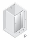 NEW TRENDY Drzwi wnękowe AVEXA GOLD BRUSHED 1D P 110x200 szkło czyste 6mm Active Shield 2.0 złoto szczotkowane EXK-1721