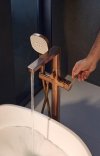 ARMATURA KRAKÓW KFA Bateria wannowa wolnostojąca MALAGA BRUSHED ROSE GOLD 4525-510-34