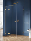 NEW TRENDY Kabina prysznicowa szkło 6mm AVEXA GOLD BRUSHED 120x80x200 EXK-3035/EXK-3065