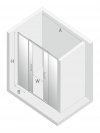 NEW TRENDY Drzwi prysznicowe wnękowe przesuwne podwójne PRIME LIGHT GOLD 160x200 D-0445A