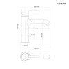 Oltens Molle Slim bateria umywalkowa stojąca grafit 32203400