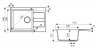 AQUAFORM - zlewozmywak granitowy MARANELLO 440 X 570 X 215 - 1 komora z 1/2 ociekacza , CZARNY + syfon oszczędzający miejsce z korkiem automatycznym  AQ.901-1011012