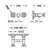 TRES MONTBLANC BATERIA DWUUCHWYTOWA ŚCIENNA PRYSZNICOWA- chrom 28316301