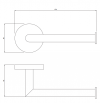 OMNIRES uchwyt na papier toaletowy MODERN PROJECT biały mat MP60510WM