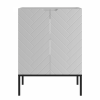 MEGSTYL ASPEN-09 - Szafka Pod Umywalkę 2D 60cm biały mat czarny stelaż ASPEN-0000-0005951