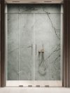 NEW TRENDY Drzwi wnękowe SMART GUNMETAL BRUSHED 2D U 160x200 szkło czyste 8mm Active Shield 2.0 EXK-7836