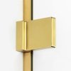 NEW TRENDY - Kabina prysznicowa kwartowa podwójne drzwi uchylne AVEXA GOLD EXK-1786 Złote Profile 100x100x200 LINIA PLATINIUM