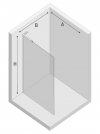 NEW TRENDY Kabina prysznicowa NESTA GOLD BRUSHED WALK-IN U 120x200 szkło czyste 8mm Active Shield 2.0 - WSPORNIK KĄTOWY K-1743-WL