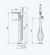 EXCELLENT Clever 2.1 bateria wannowa wolnostojąca, czarny soft AREX.4155BS