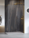 NEW TRENDY Kabina ścianka prysznicowa Nesta Gold Brushed 130x200, walk in K-1744