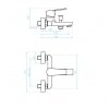 KUCHINOX - Bateria wannowa BORGO ścienna bez zestawu natryskowego  BKB_010D