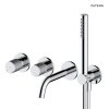 Oltens Hamnes bateria wannowo-prysznicowa podtynkowa 4-otworowa kompletna chrom 34107100