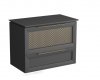 KROFAM - Szafka pod umywalkę CHIC 80cm,  2 szuflady, czarny satyna/złoto  CH 7970-45/43Z-W