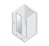 NEW TRENDY Drzwi wnękowe Smart Gunmetal Brushed, drzwi przesuwne 100x200 EXK-7815