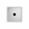 BESCO Umywalka wolnostojąca matowa 40x40x85 Aygo + syfon chrom #UAS-A-WO