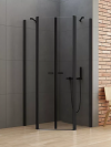NEW TRENDY Kabina prysznicowa pięciokątna NEW SOLEO BLACK 80x80x195 K-0616