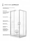 BESCO Kabina prysznicowa kwadratowa drzwi przesuwne Modern 90x90x185 szkło mrożone 90 MK-90-185-M