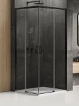 NEW TRENDY Kabina prysznicowa PRIME BLACK drzwi przesuwne podwójne 90x90x200