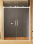 NEW TRENDY Drzwi wnękowe prysznicowe przesuwne podwójne SOFTI 140x200 EXK-3905