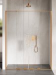 NEW TRENDY Drzwi wnękowe SMART COPPER BRUSHED 2D U 130x200 szkło czyste 8mm Active Shield 2.0 EXK-7661
