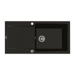 OLTENS Gravan zlewozmywak granitowy 1-komorowy z ociekaczem 100x50 cm czarny mat 72101300
