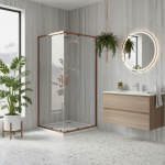 REA Kabina prysznicowa Rea City 90x90 Miedź Szczotkowana